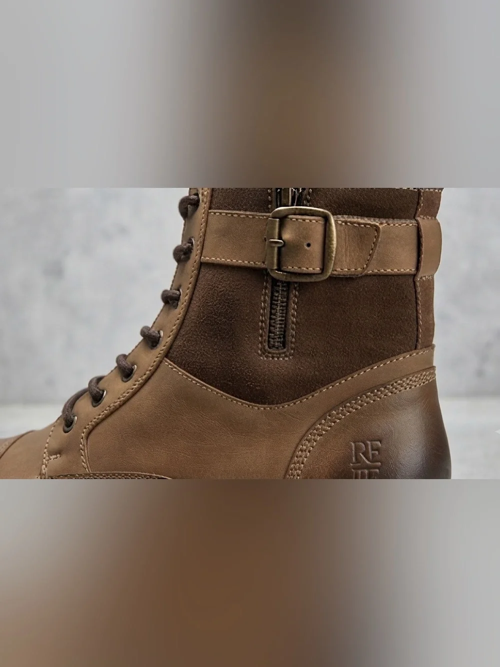 Reserved Footwear RF 121 - Rugged-Refined Cap Toe Combat Boot Size 8